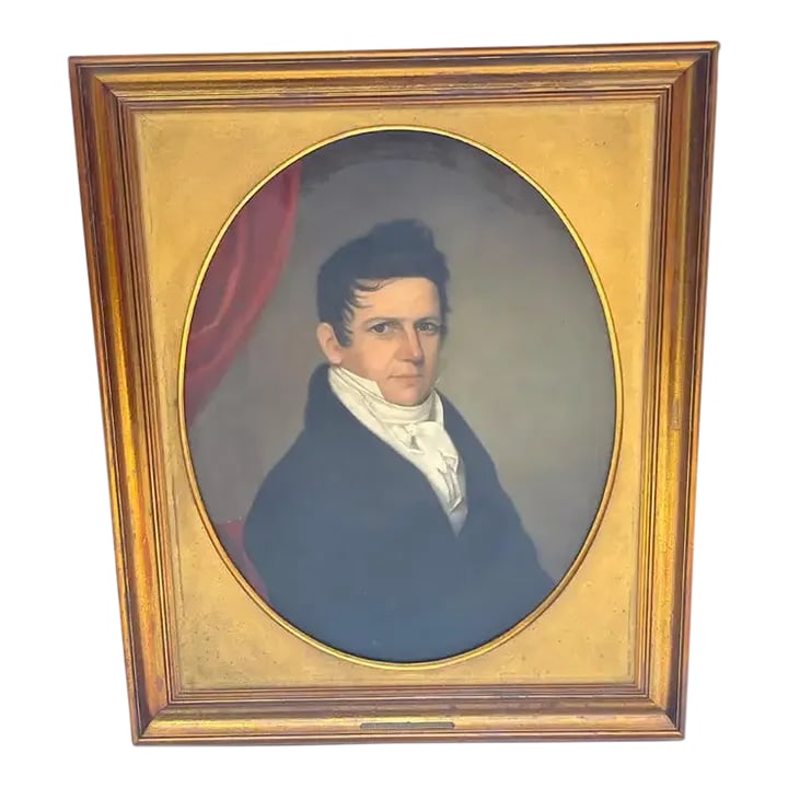 19th Century American Portrait of Joseph Stringham: 19th century American Portrait of Joseph Stringham (1776-1834) Oil on Canvas Later Giltwood Frame A fine restored portrait of an early American Gentleman, painted in the style of the likes of