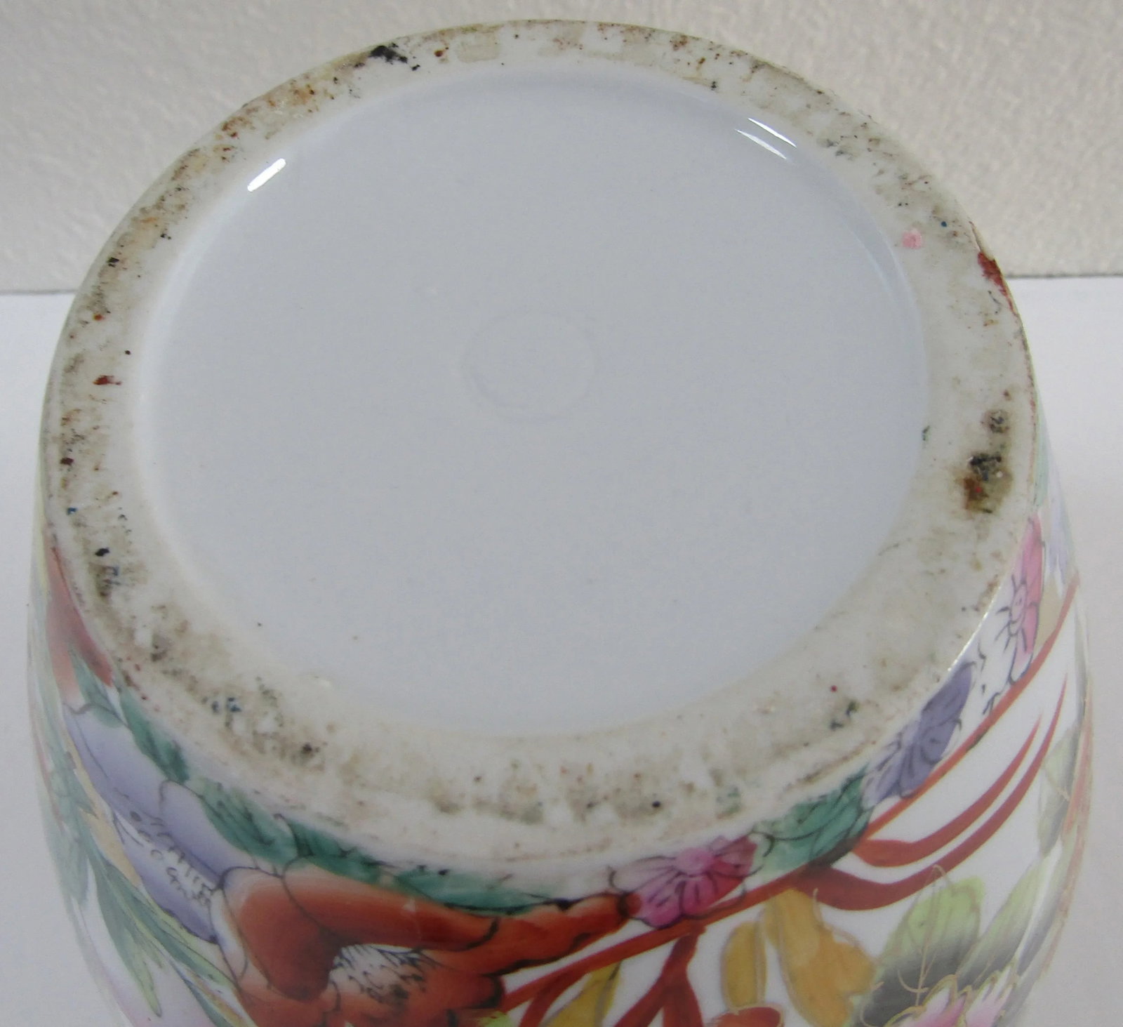 Vintage Chinoiserie Hand Painted Famille Rose Peacock Porcelain Vase - 12