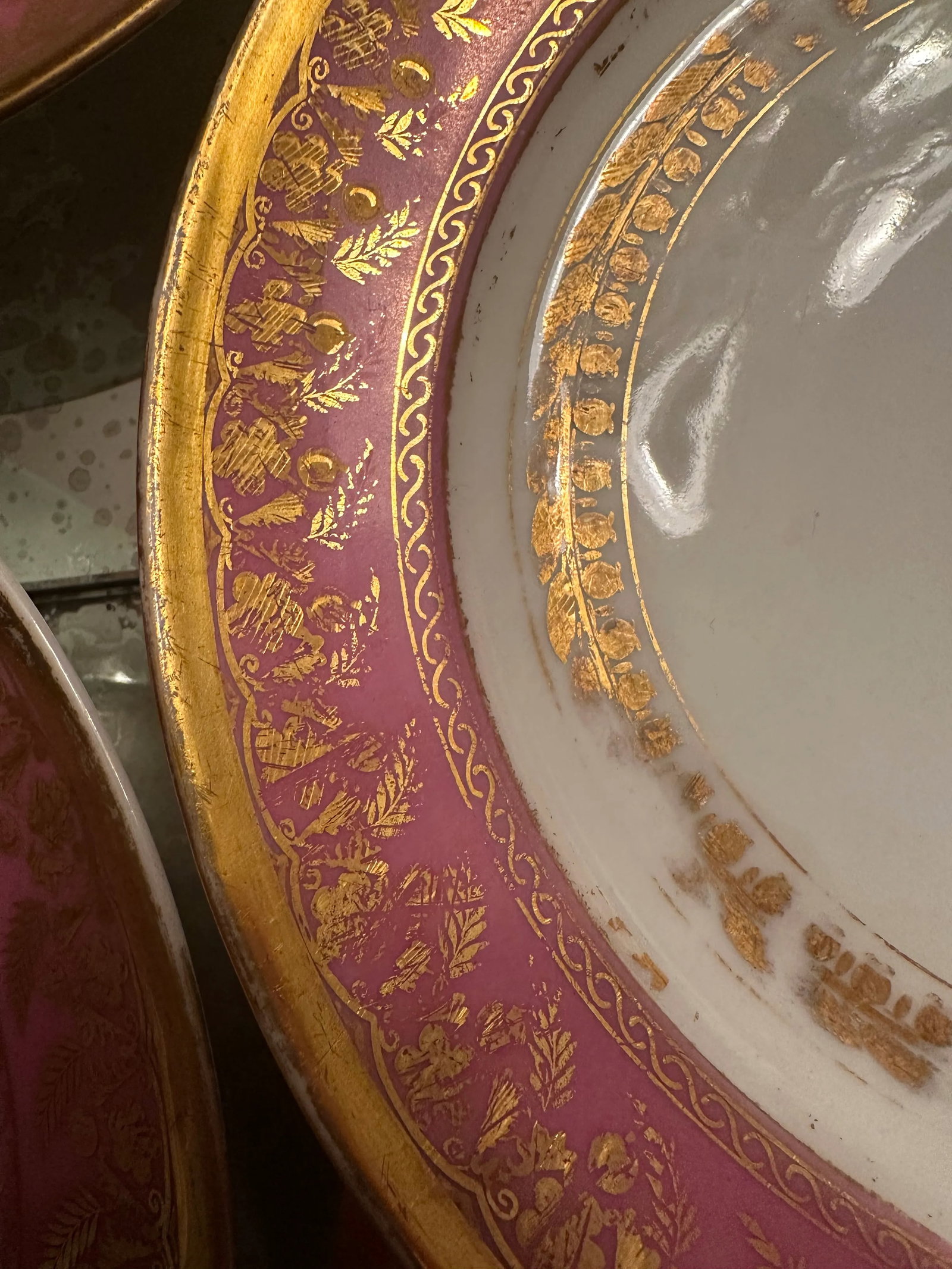 Early 19th Century French Old Paris Porcelain Dessert Service Pink Ground Empire Style- 31 Pieces - 10