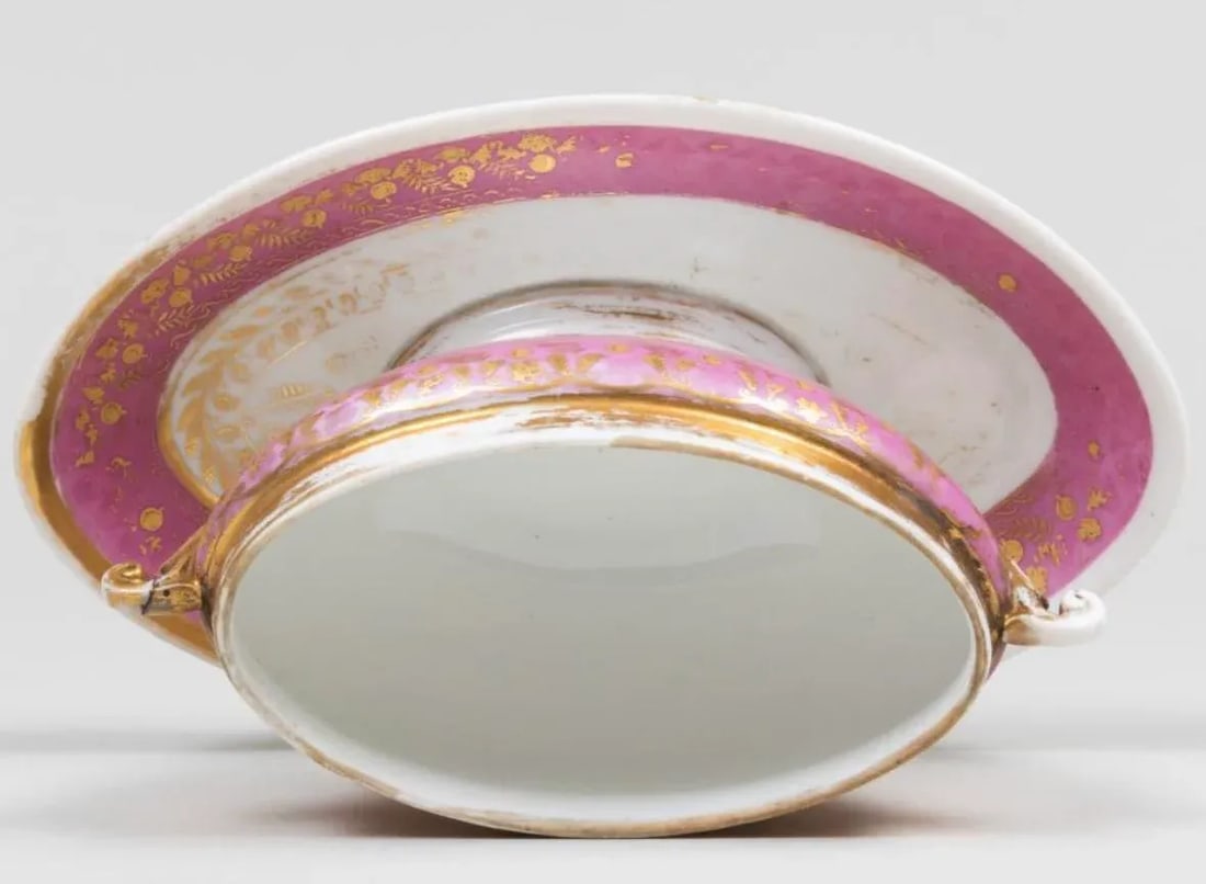 Early 19th Century French Old Paris Porcelain Dessert Service Pink Ground Empire Style- 31 Pieces - 8