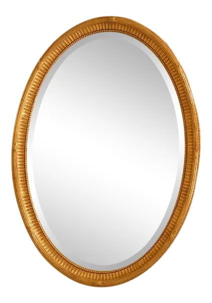 Friedman Brothers Model #6463 Oval Gold Framed Mirror: Stenella Antiques is a proud retailer of high quality FRIEDMAN BROTHERS Mirrors. Since 1903, Friedman Brothers has been the World's premier creator of custom handcrafted decorative wall art for