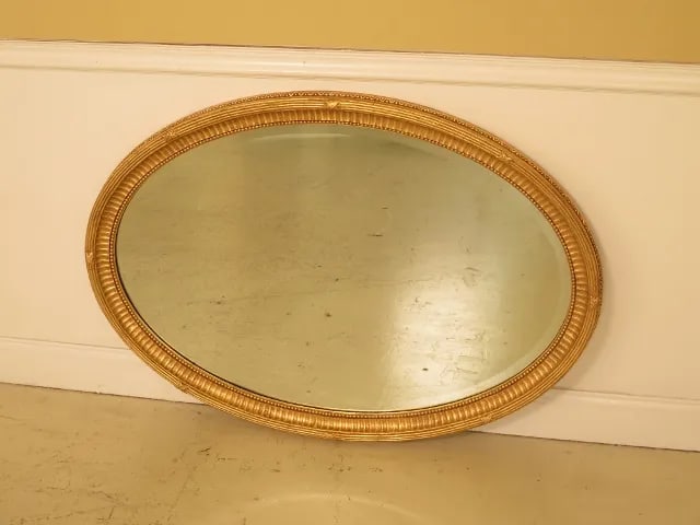 Friedman Brothers Model #6463 Oval Gold Framed Mirror - 2