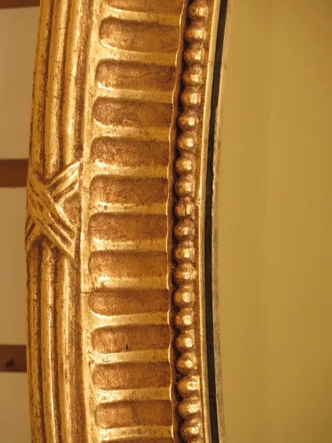 Friedman Brothers Model #6463 Oval Gold Framed Mirror - 4