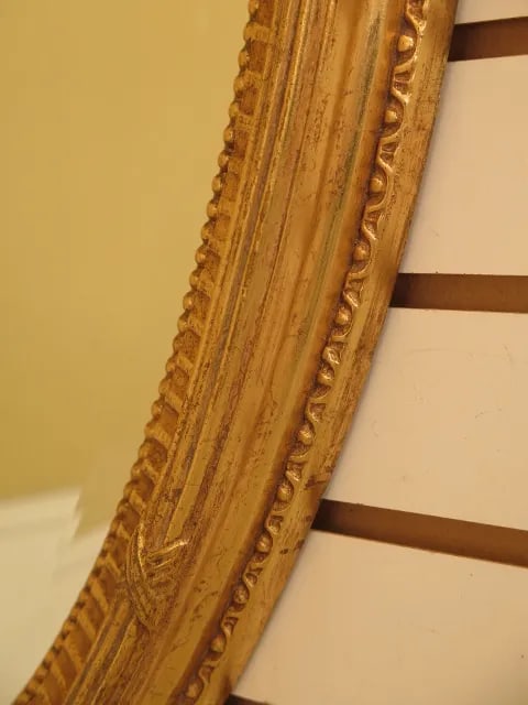 Friedman Brothers Model #6463 Oval Gold Framed Mirror - 5