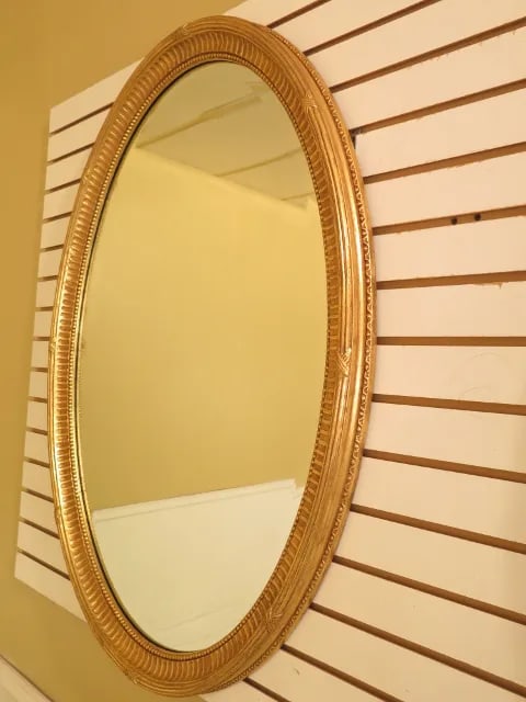 Friedman Brothers Model #6463 Oval Gold Framed Mirror - 6