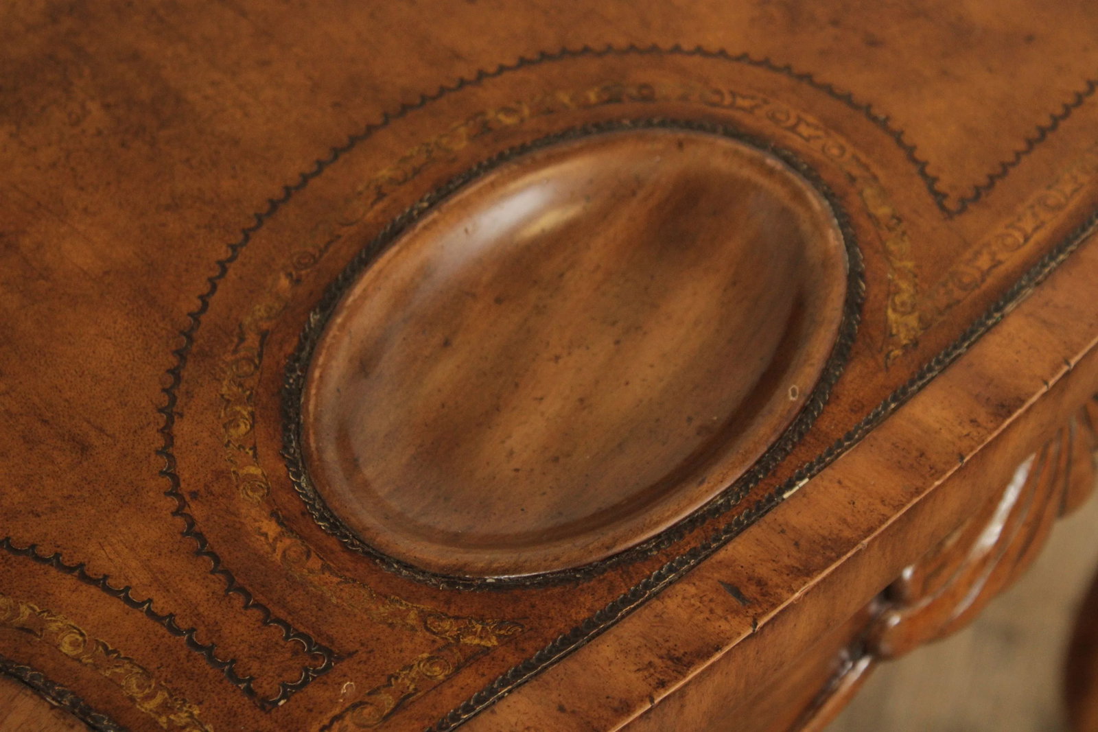 Maitland Smith Chippendale Style Leather Top Card Table - 11