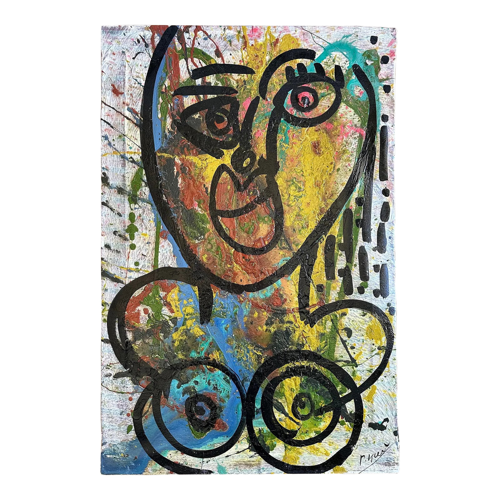 Original Peter Keil Painting - Junge Wilde Collection: Peter Keil is a German artist that focuses primarily on abstract expressionism. Keil painted with some of the greats including Joan Miro, Pablo Picasso and Andy Warhol, to name a few. This is an