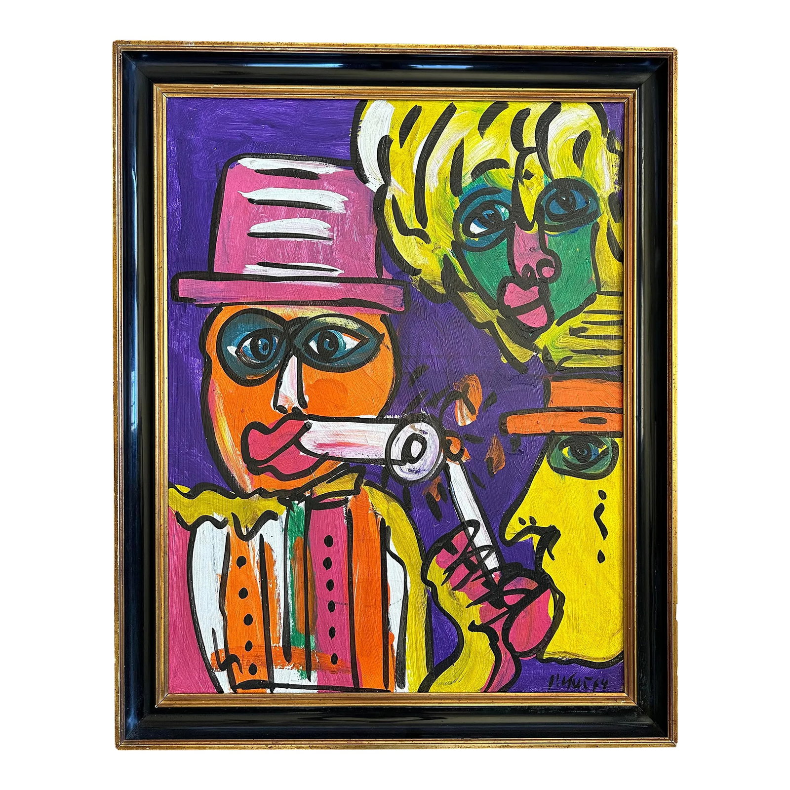 "Paris Bar", Peter Keil, 1964: Peter Keil is a German artist who focuses primarily on abstract expressionism. Keil painted with some of the greats, including Joan Miro, Pablo Picasso, and Andy Warhol, to name a few. This is a