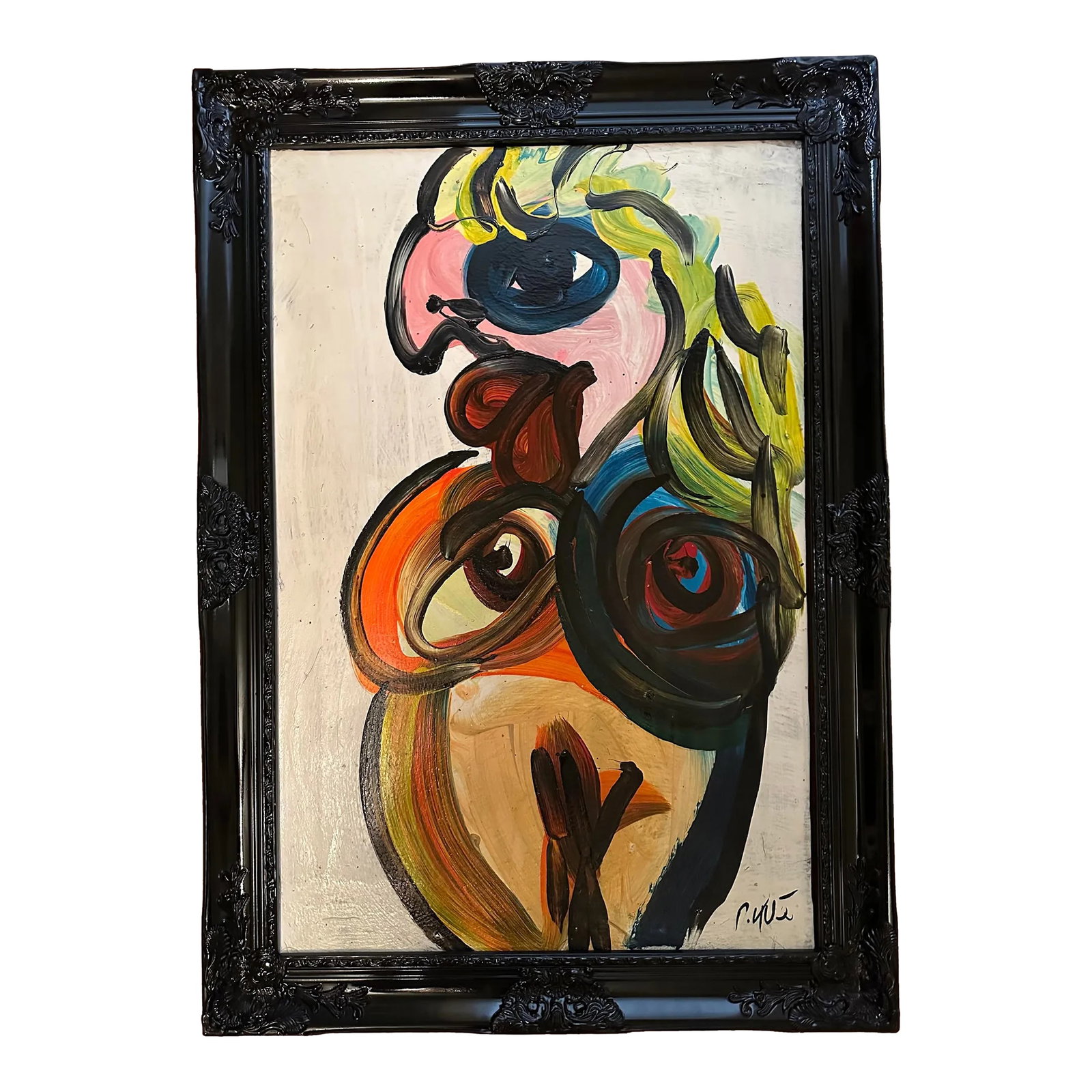 Peter Keil Original Painting - Junge Wilde Collection: Peter Keil is a German artist who focuses primarily on abstract expressionism. Keil painted with some of the greats, including Joan Miro, Pablo Picasso, and Andy Warhol, to name a few. This is a fanta