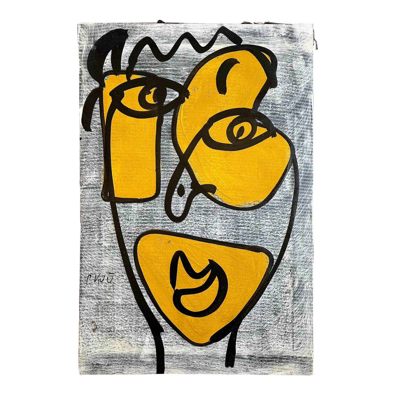 Original Peter Keil Painting - Junge Wilde Collection: Peter Keil is a German artist who focuses primarily on abstract expressionism. Keil painted with some of the greats, including Joan Miro, Pablo Picasso, and Andy Warhol, to name a few. This is a