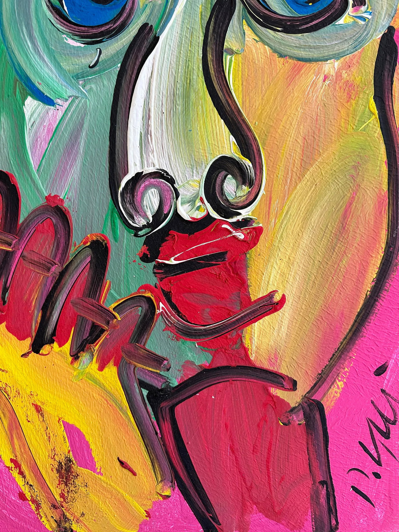 Vibrant Abstract Portrait Painting by Peter Keil - 2