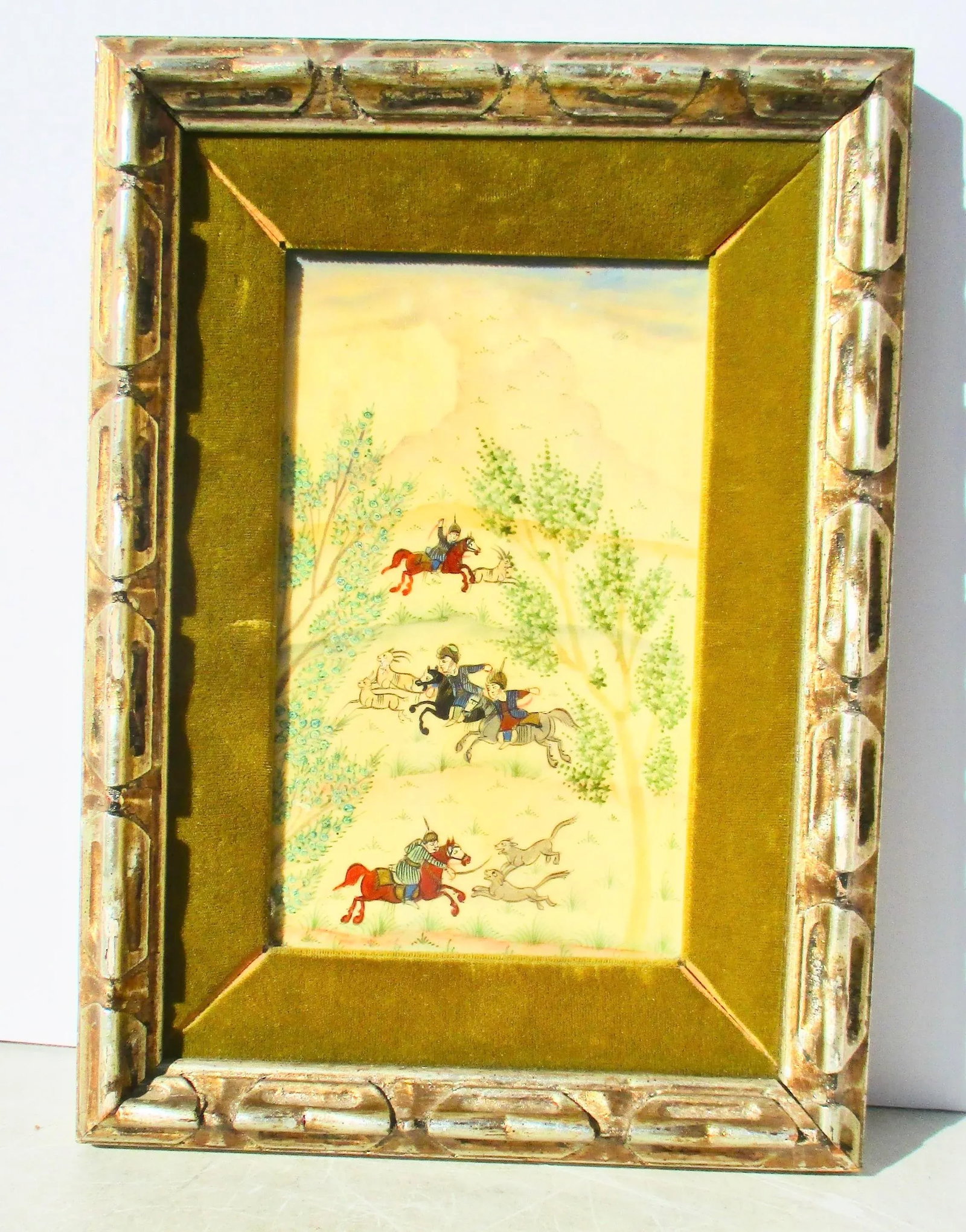 Persian Miniature Isfahan by Virizi " the Hunt" - 2