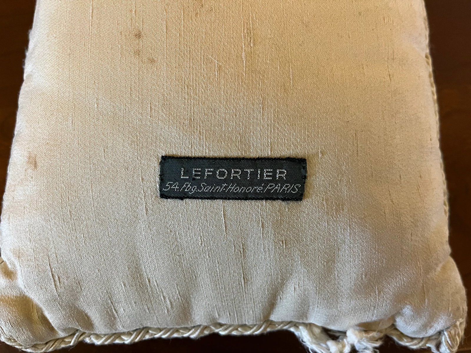Antique 18th Century French Verdure Wool Tapestry Pillow Lefortier Saint Honore Paris - 6