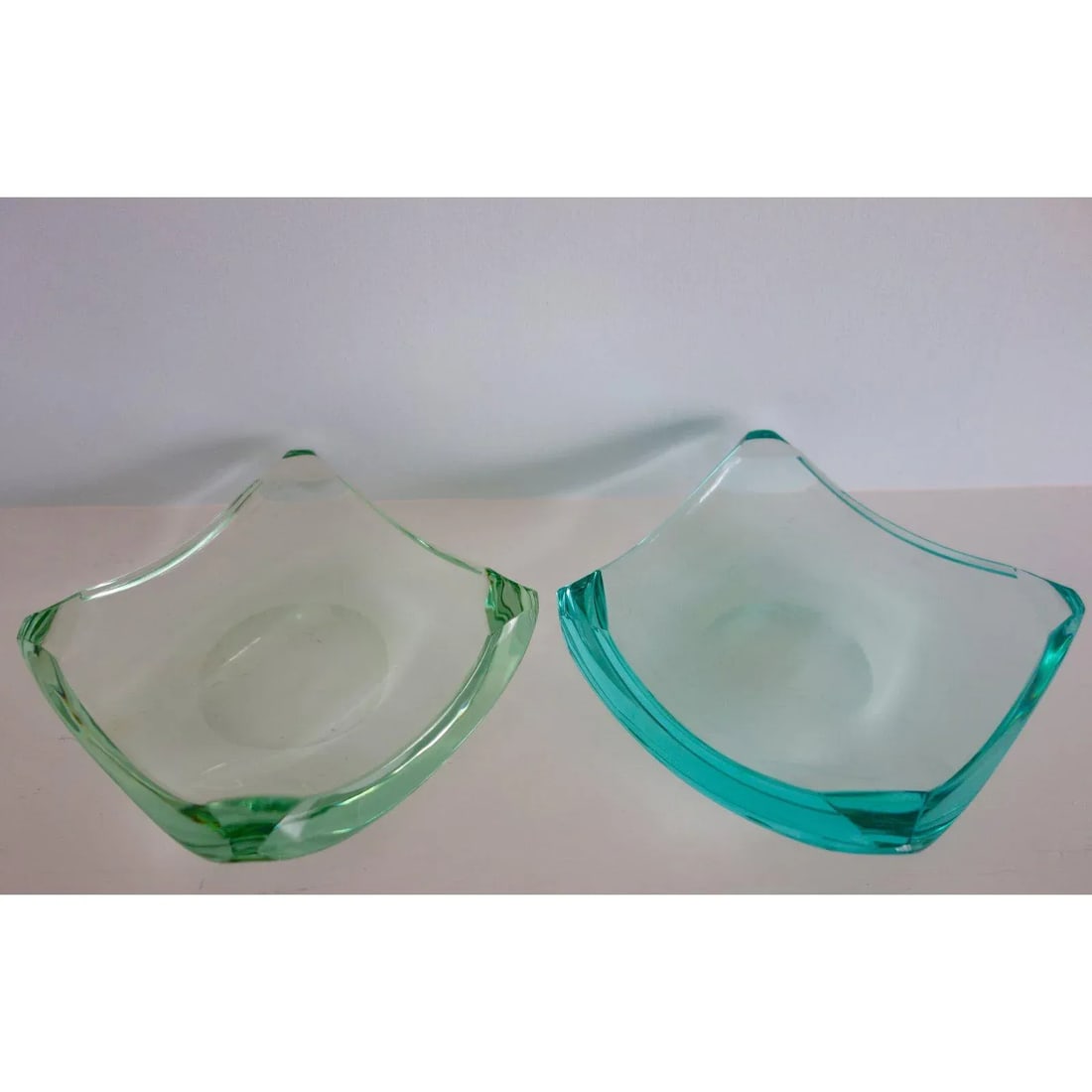 Erwin Burger Fontana Arte Glass Dishes - a Pair - 8