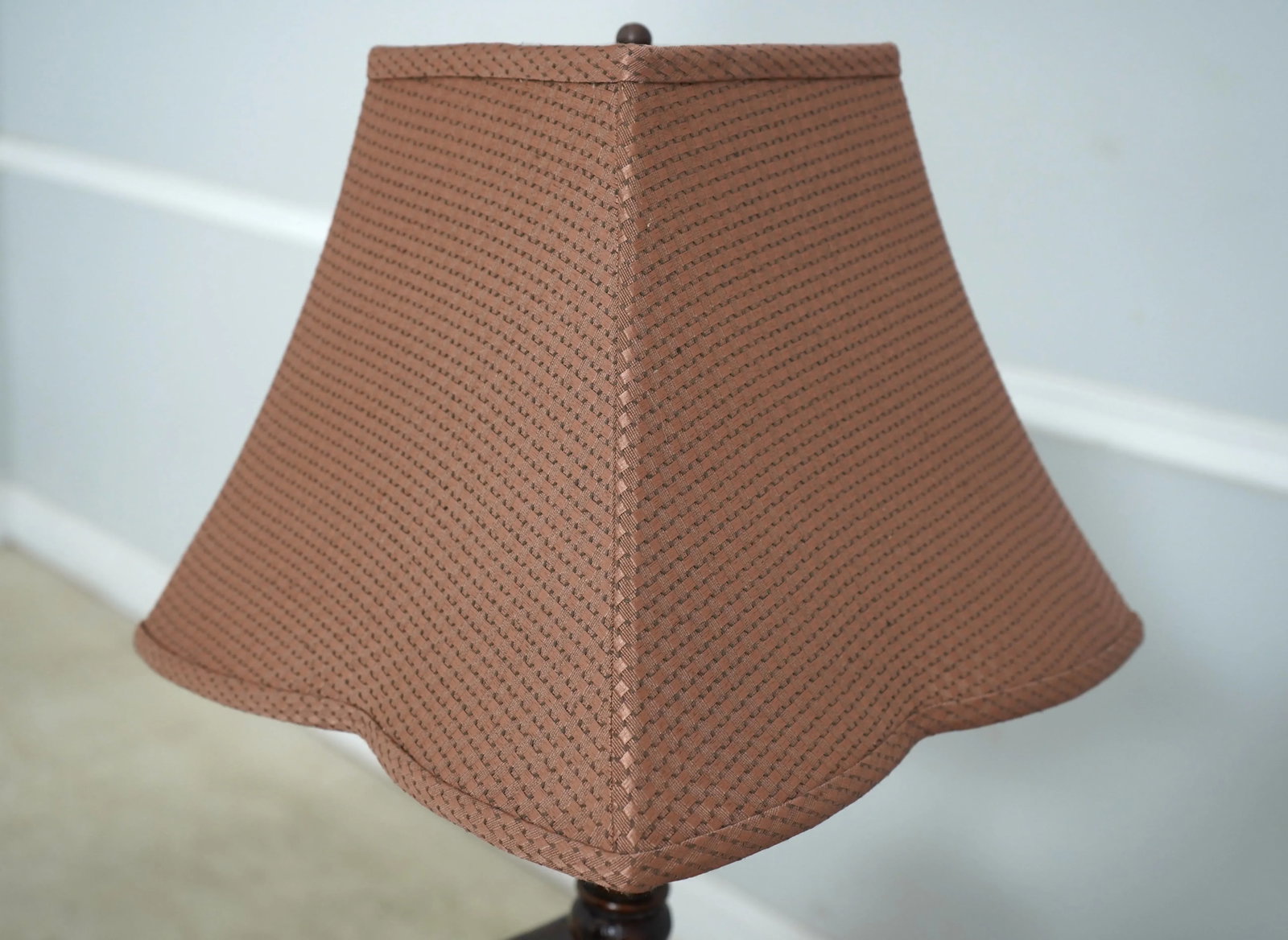 Pair Textured Leather Design Stacking Chest Lamps - 5