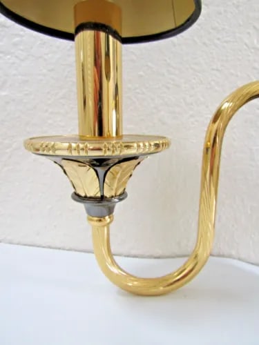 1980s Pair of Italian F. Fabbian Lighting Two Arm Wall Sconces - 10