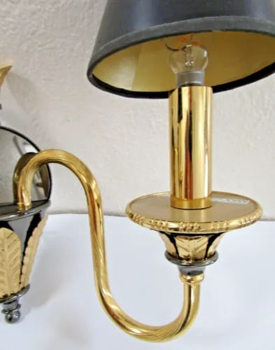 1980s Pair of Italian F. Fabbian Lighting Two Arm Wall Sconces - 6