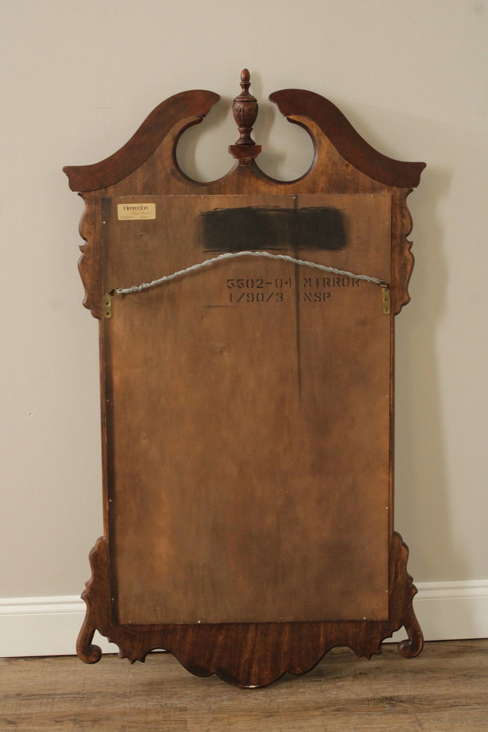 Henredon Chippendale Style Carved Cherry Wall Mirror - 11