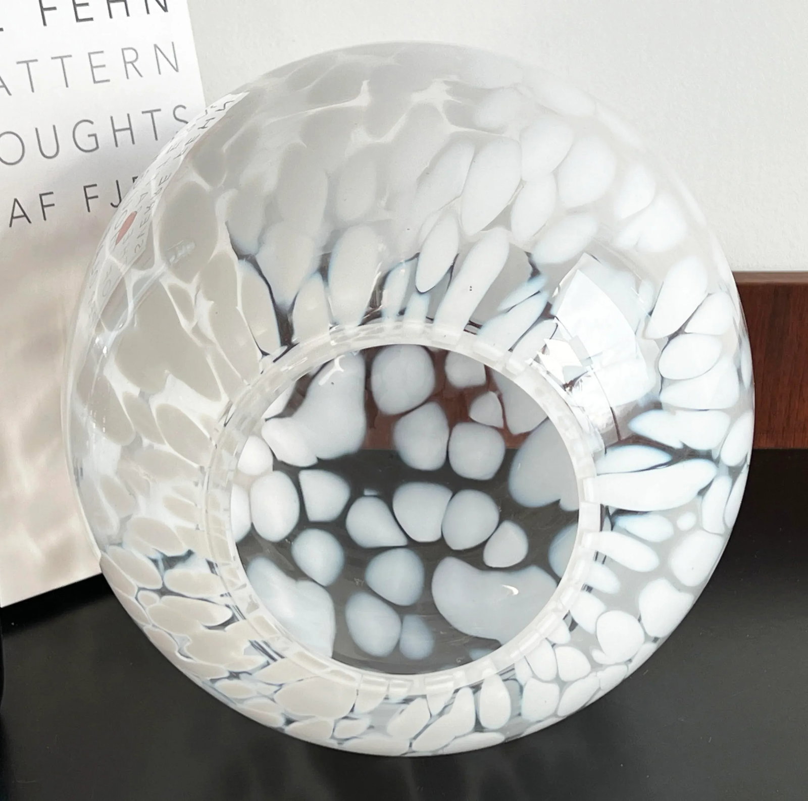 Large Vintage 15" Murano Art Glass White Blown Glass Egg Sculpture - 8