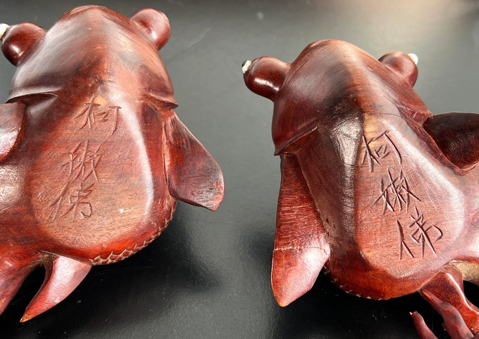 Vintage Set of Japanese Hand Carved Swimming Koi Fish - Set of 5 - 11