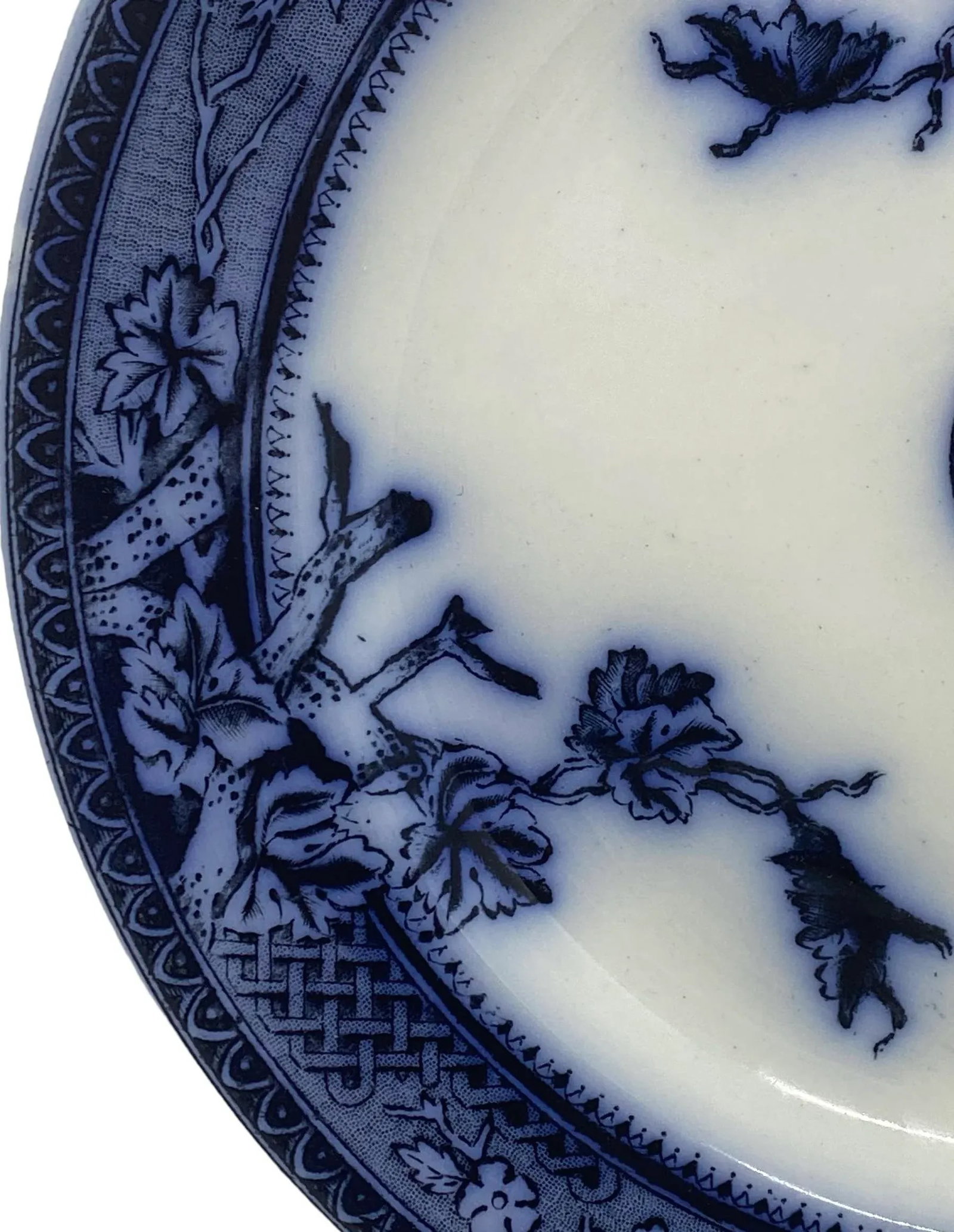 Early 1900's English Co-Operative Wholesale Society Limited Flow Blue Dinner Plates - a Pair - 6