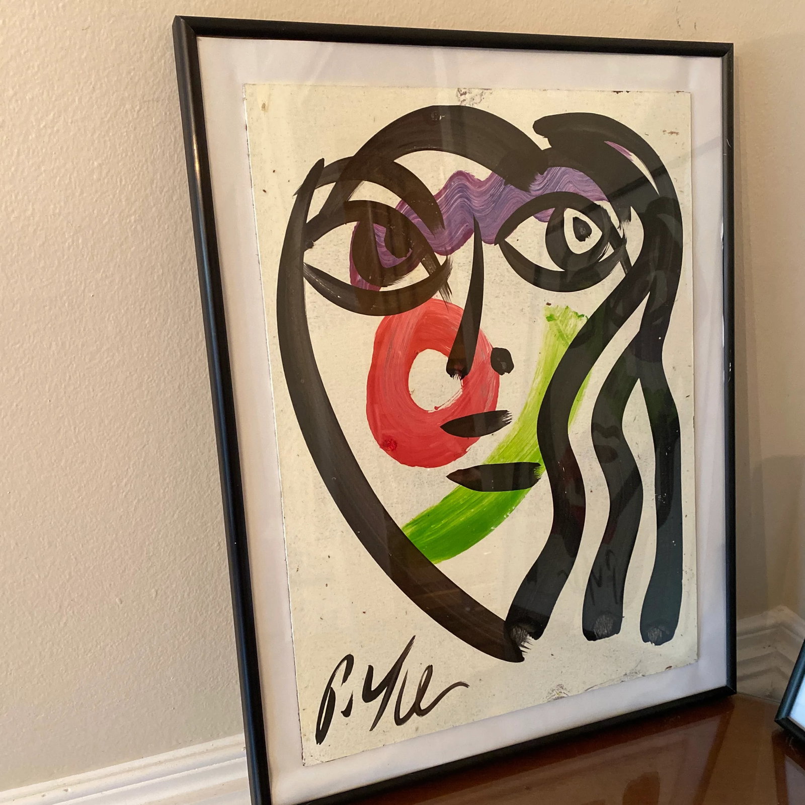 Peter Keil Original Abstract Portrait Painting on Board ~ a Pair - 2