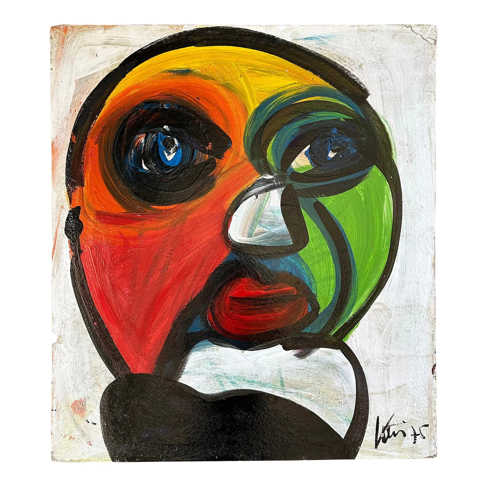 Peter Keil, 1975: Peter Keil is a German artist that focuses primarily on abstract expressionism. Keil painted with some of the greats including Joan Miro, Pablo Picasso and Andy Warhol, to name a few. This piece is fr