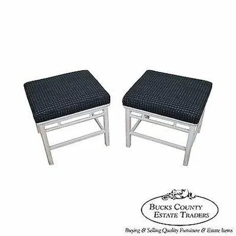 James Mont Era Asian Influenced Painted Benches (A) - a Pair - 13