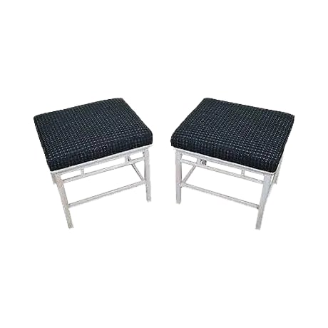 James Mont Era Asian Influenced Painted Benches (A) - a Pair (1 of 13)