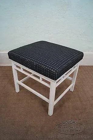 James Mont Era Asian Influenced Painted Benches (A) - a Pair - 4