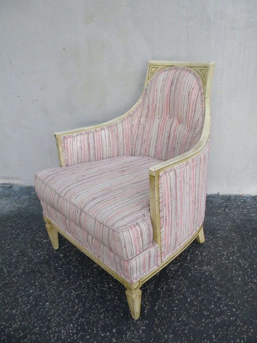 French Distressed Painted Living Bed Room Side Chairs - Pair - 10