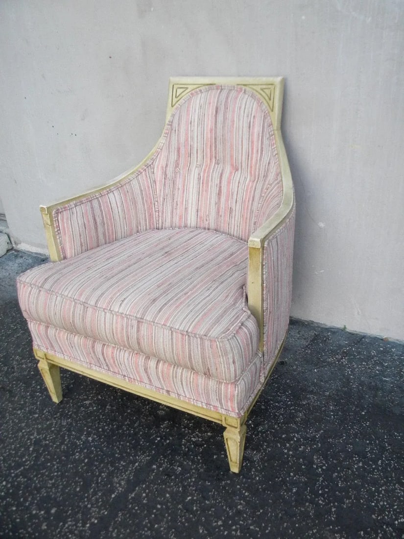 French Distressed Painted Living Bed Room Side Chairs - Pair - 6
