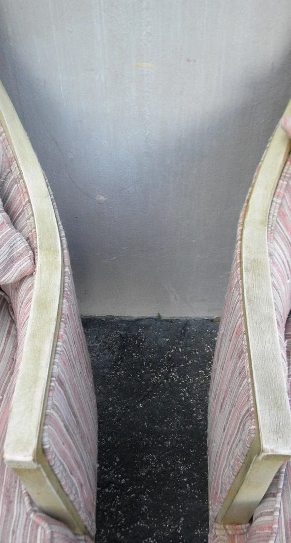 French Distressed Painted Living Bed Room Side Chairs - Pair - 9