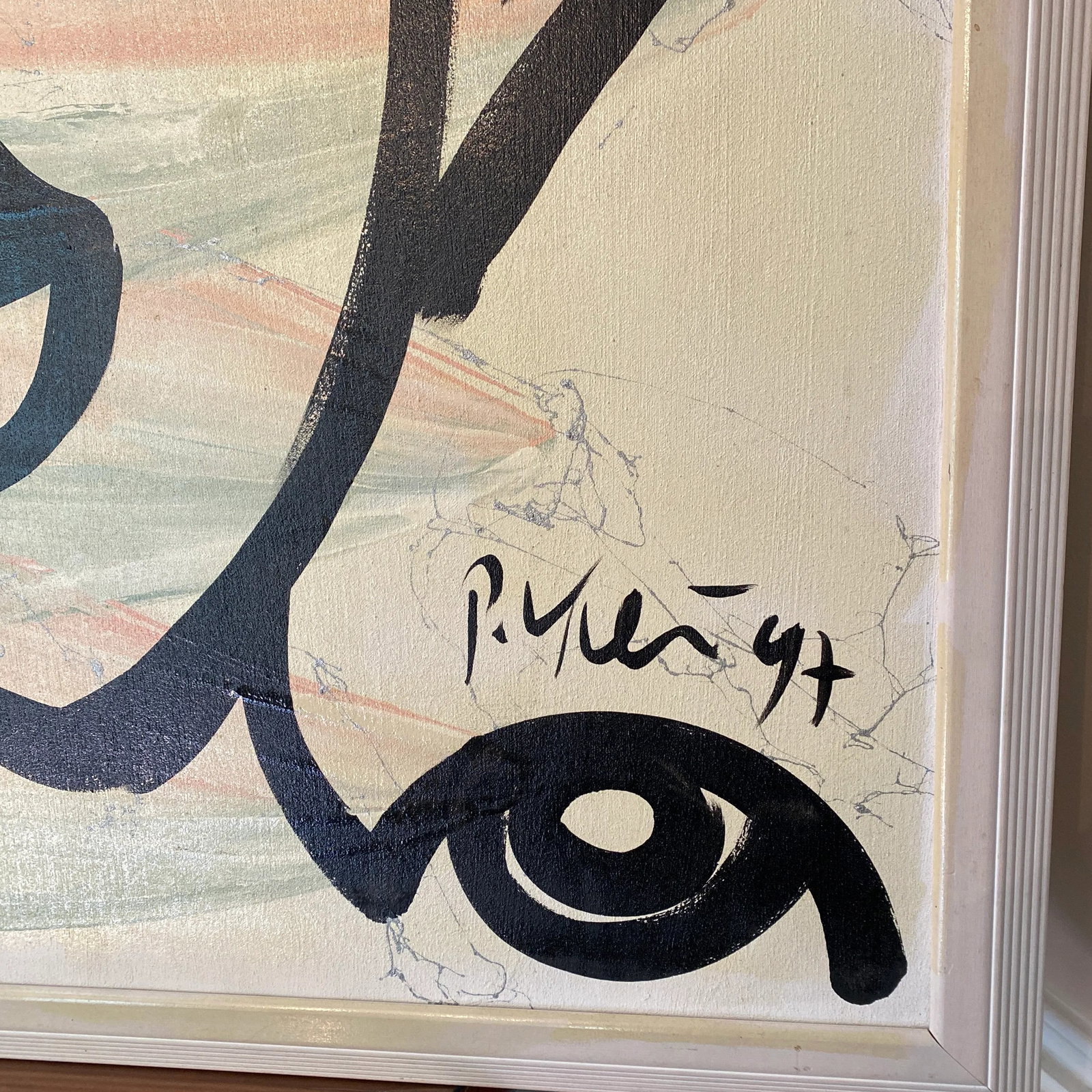 1970s Peter Keil Cubist Black aFace Painting - 2