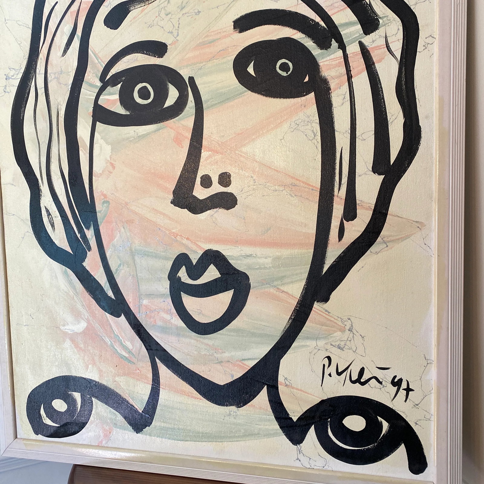 1970s Peter Keil Cubist Black aFace Painting - 4