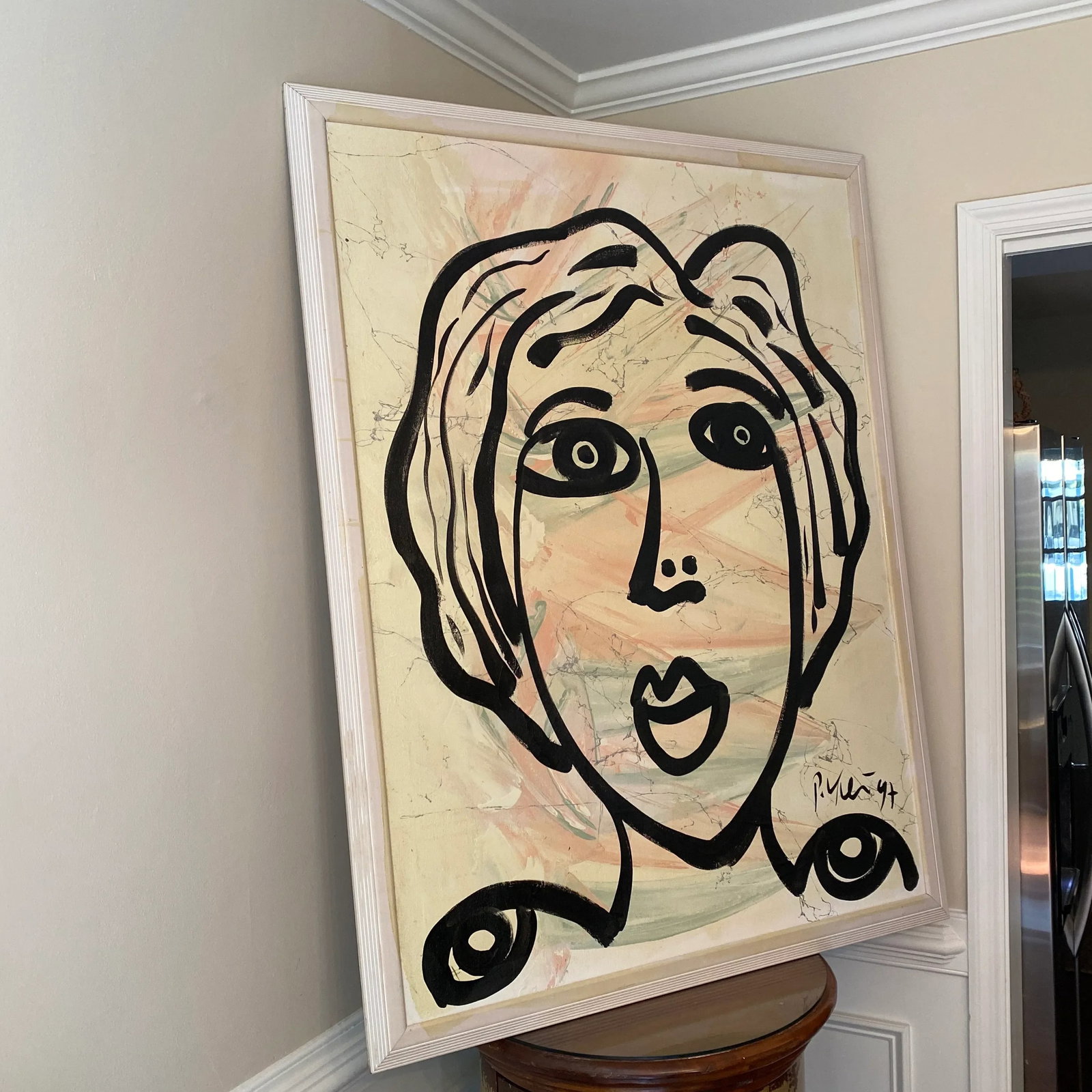 1970s Peter Keil Cubist Black aFace Painting - 5