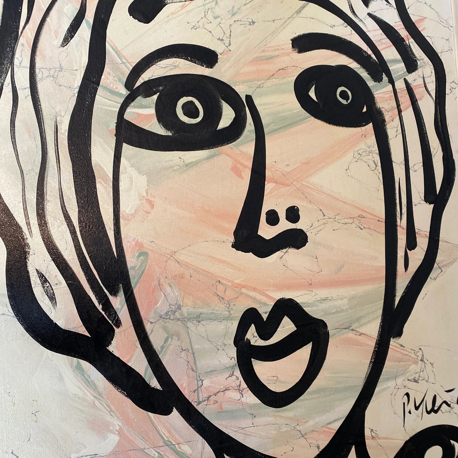 1970s Peter Keil Cubist Black aFace Painting - 6
