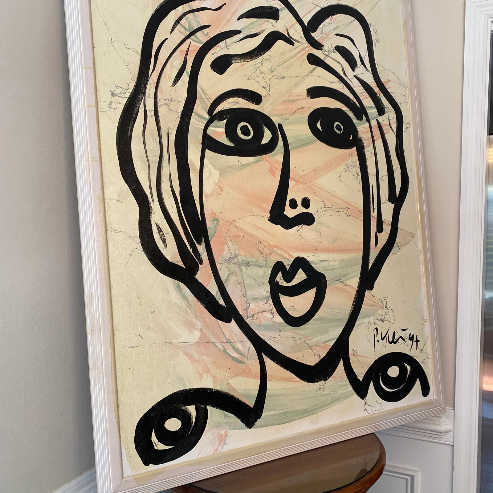 1970s Peter Keil Cubist Black aFace Painting - 9