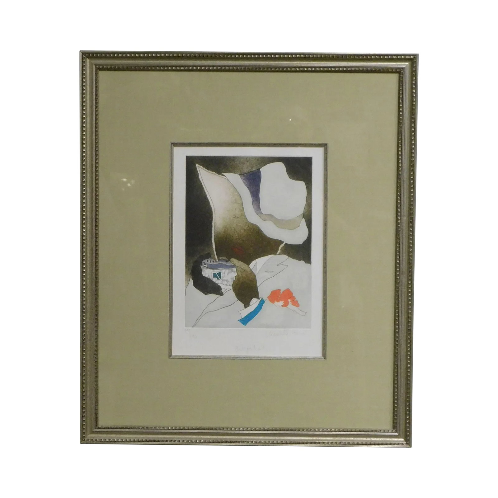 Framed Limited Edition Color Etching "Autoportrait" #75/150: High Quality Custom Frame and Mat Artist Signature Illegible. Condition: Alterations: Original Condition Unaltered Imperfections: Some Imperfections Condition Notes: Clean Pre-Owned Condition.