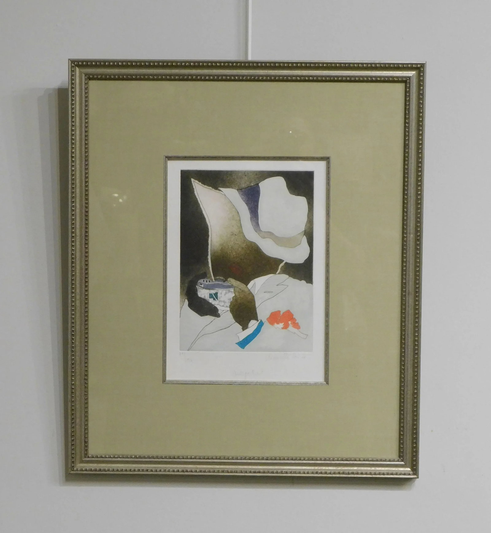 Framed Limited Edition Color Etching "Autoportrait" #75/150 - 3