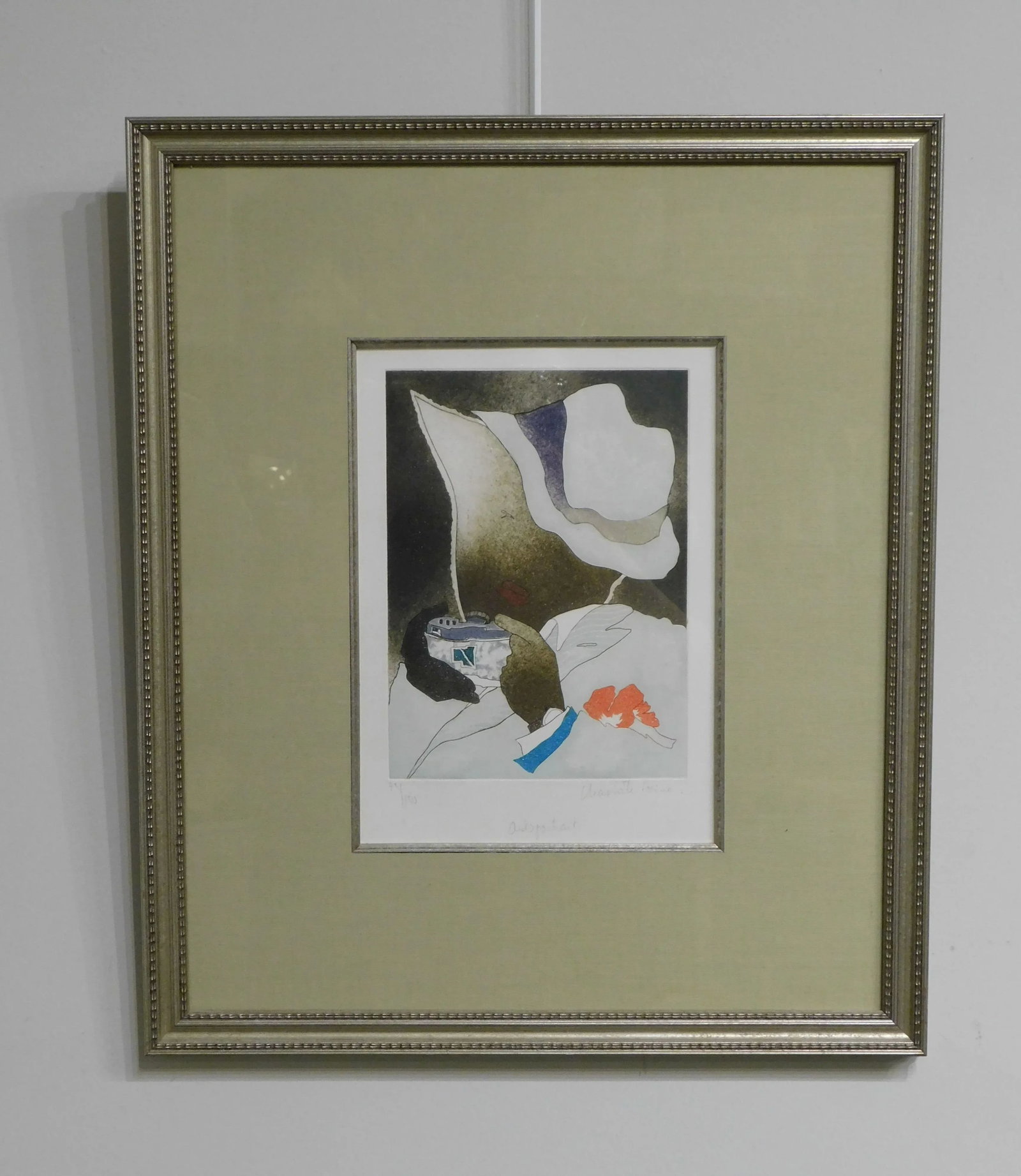 Framed Limited Edition Color Etching "Autoportrait" #75/150 - 6