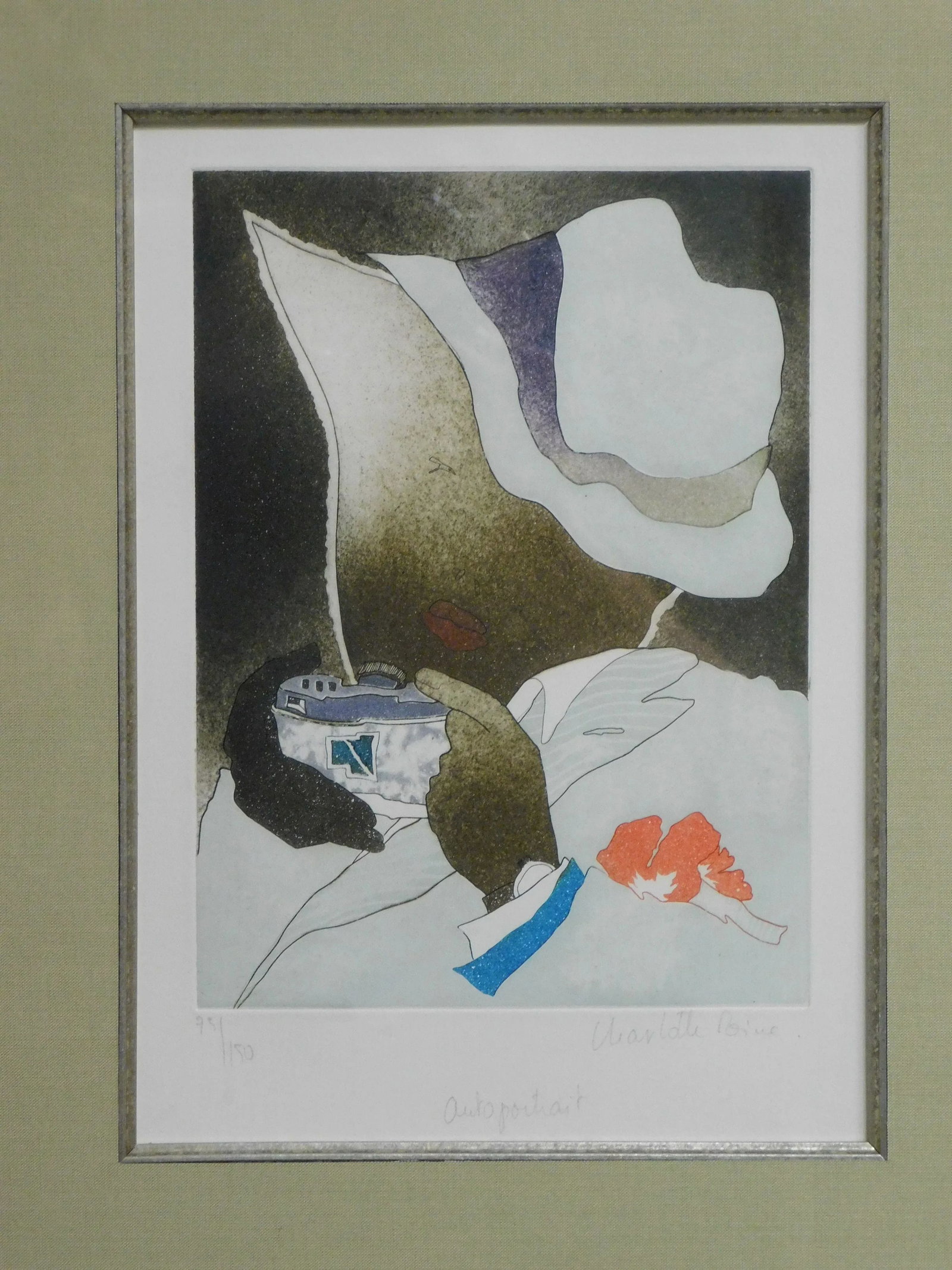 Framed Limited Edition Color Etching "Autoportrait" #75/150 - 7