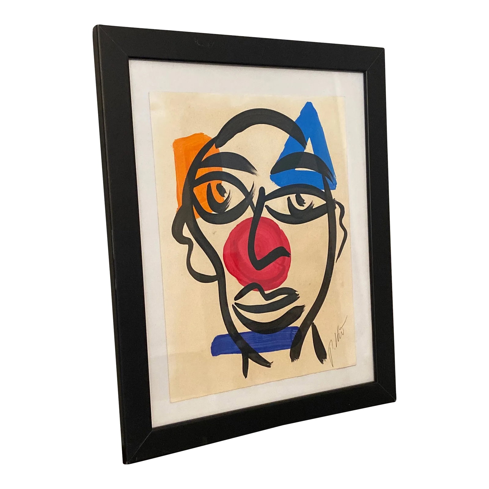 1970s Abstract Painting by Peter Keil, Framed: Peter Keil is a German artist that focuses primarily on abstract expressionism. Keil painted with some of the greats including, Andy Warhol, Pablo Picasso and Joan Miro, to name a few. This is a