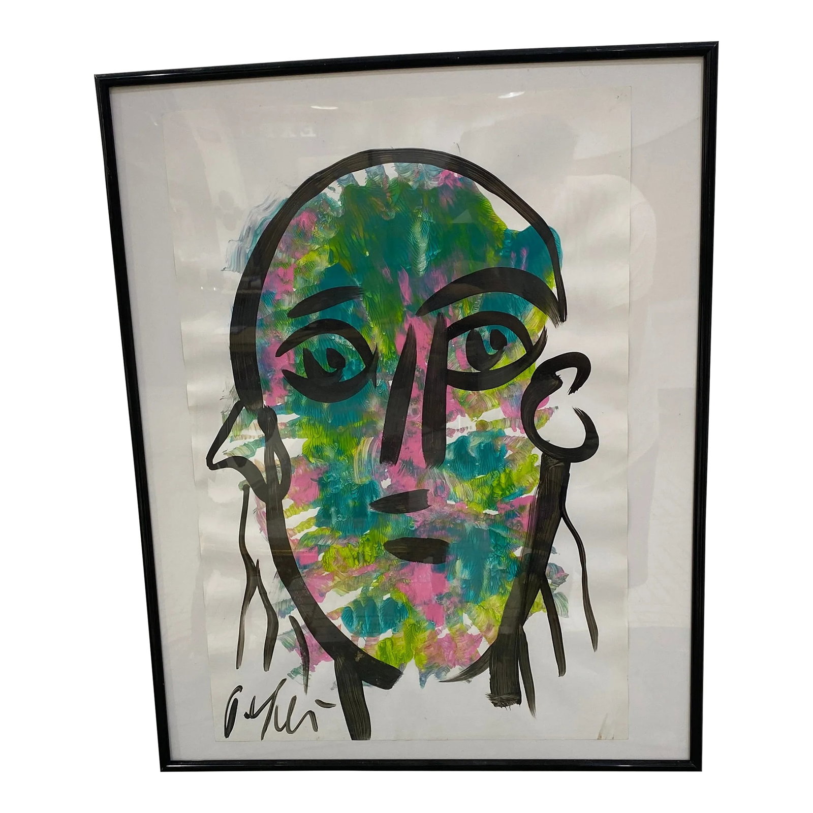 1970s Vintage Abstract Portraiture; Contemporary Original Artwork by Peter Robert Keil, Framed: Fantastic original paintings by Listed world renowned artist Peter Robert Keil (born 1942 Germany) Peter has self proclaimed to be the last of the living legend artists working in his career with