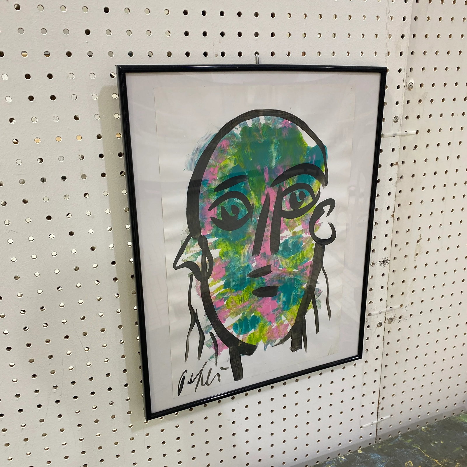 1970s Vintage Abstract Portraiture; Contemporary Original Artwork by Peter Robert Keil, Framed - 4