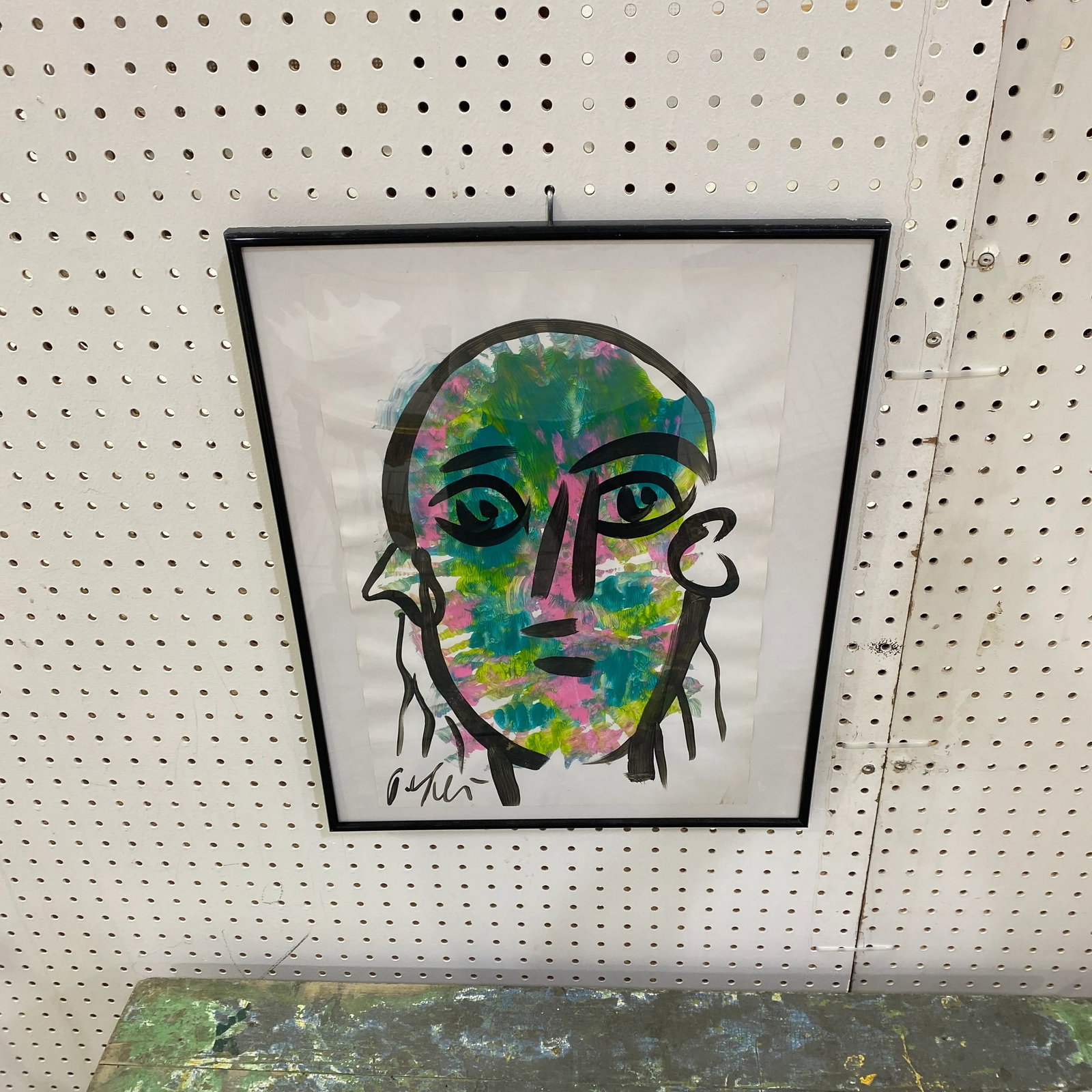 1970s Vintage Abstract Portraiture; Contemporary Original Artwork by Peter Robert Keil, Framed - 6