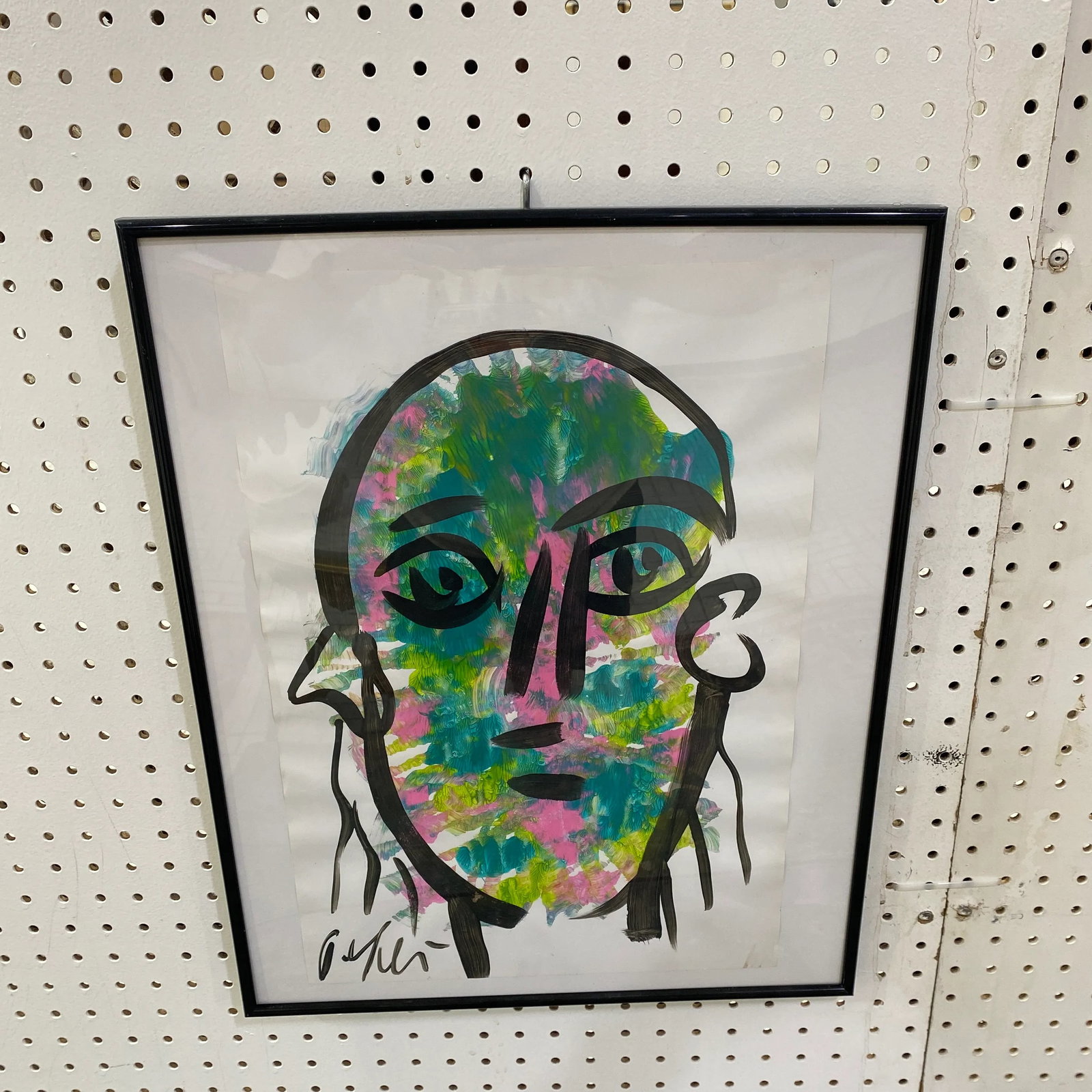1970s Vintage Abstract Portraiture; Contemporary Original Artwork by Peter Robert Keil, Framed - 7