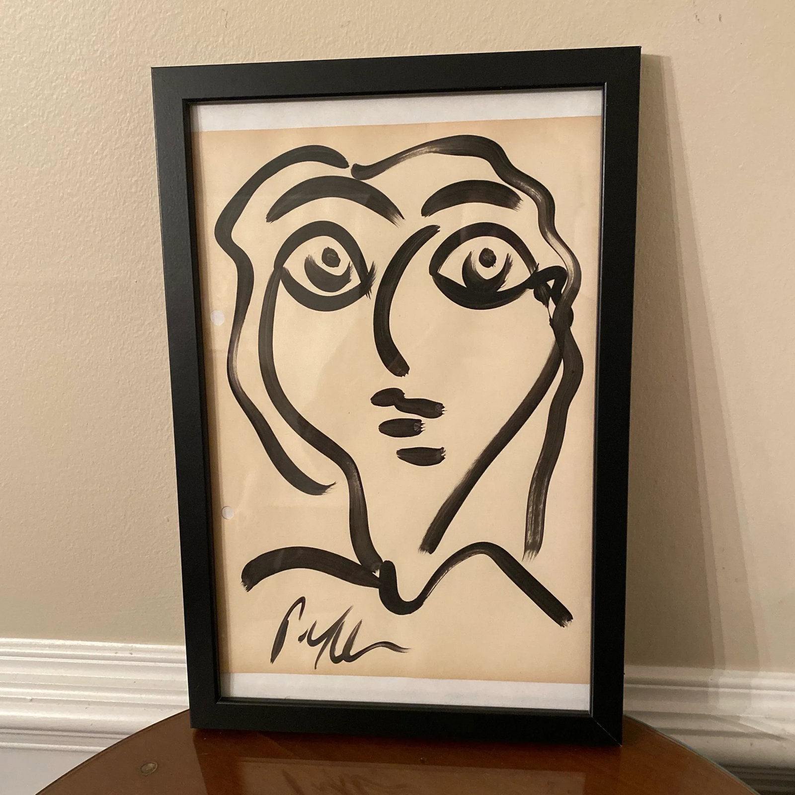Peter Keil Original Abstract Portrait Painting Black & White Series - 5