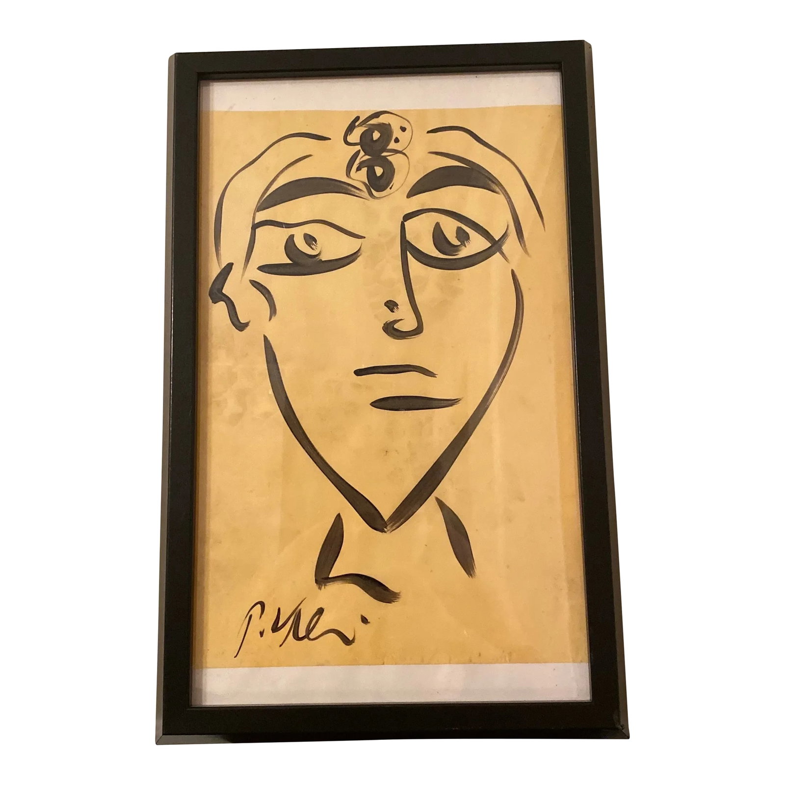 Late 20th Century Peter Keil Original Orange Abstract Portrait Paintings: Fantastic pair of original paintings by Listed world renowned artist Peter Robert Keil (born 1942 Germany) Peter has self proclaimed to be the last of the living legend artists working in his career w