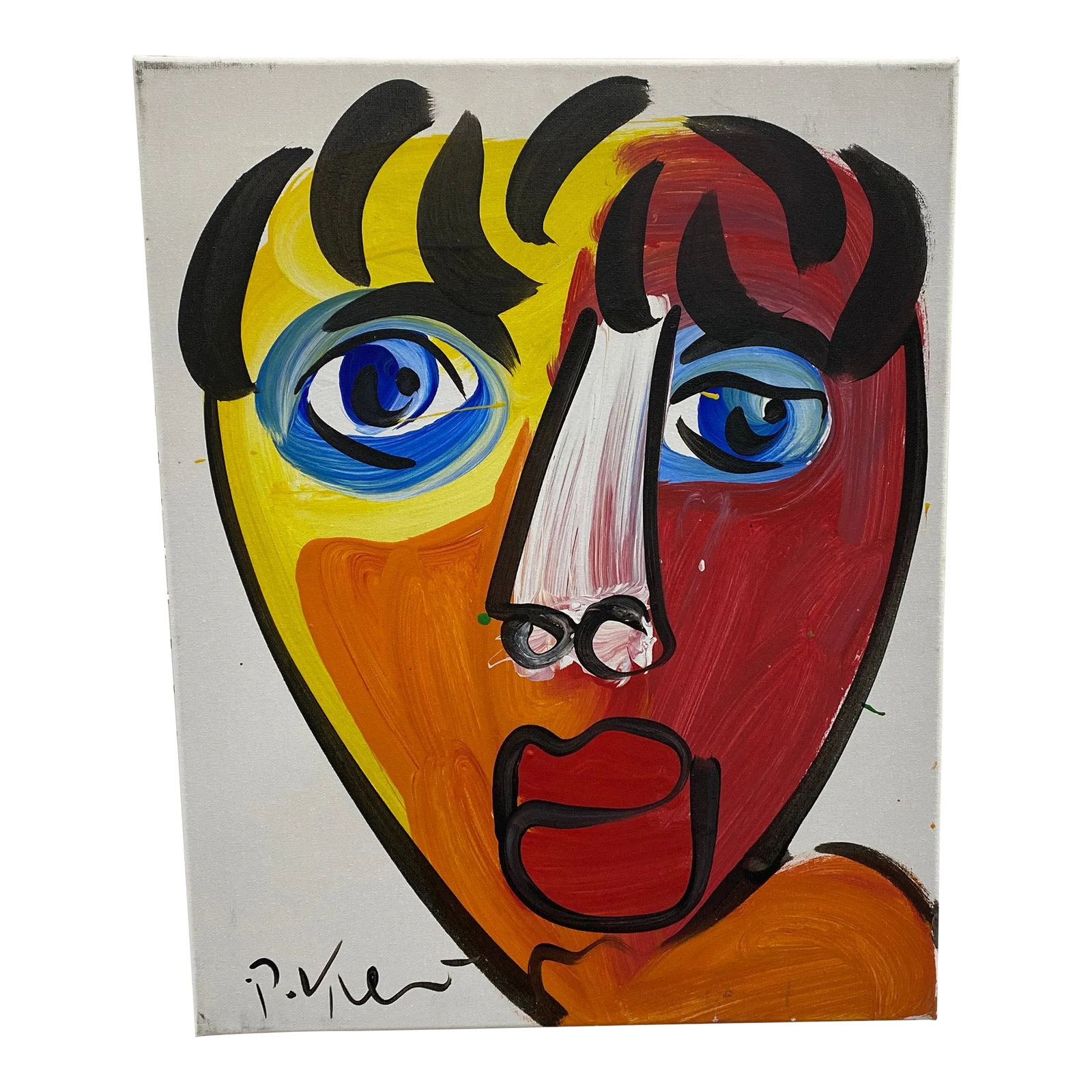 Vintage Abstract Portraiture; Original Artwork by Peter Robert Keil: Fantastic original paintings by Listed world renowned artist Peter Robert Keil (born 1942 Germany) Peter has self proclaimed to be the last of the living legend artists working in his career with grea